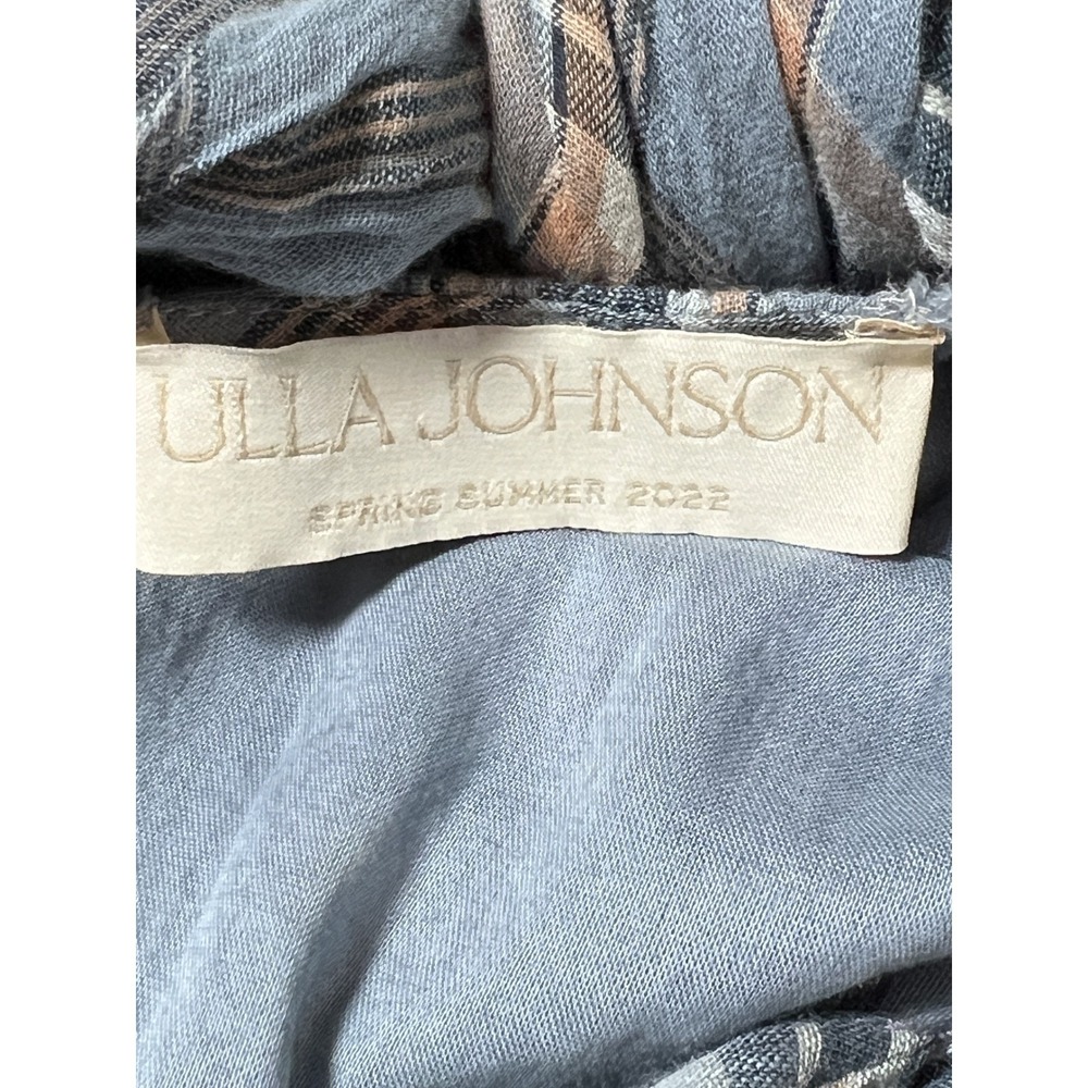 Ulla Johnson Crisscross Halter Cutout Tiered Maxi Dress Sz 4 Multi Plaid  Belted - Picture 6 of 10
